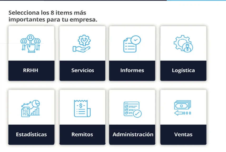 Plataforma Digital WIDU: módulos RRHH, Servicios, Informes, Logística, Estadísticas, Remitos, Administración y Ventas